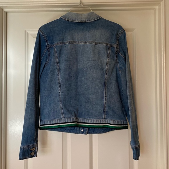 INC International Concepts Striped Hem Jean Jacket - Picture 5 of 10